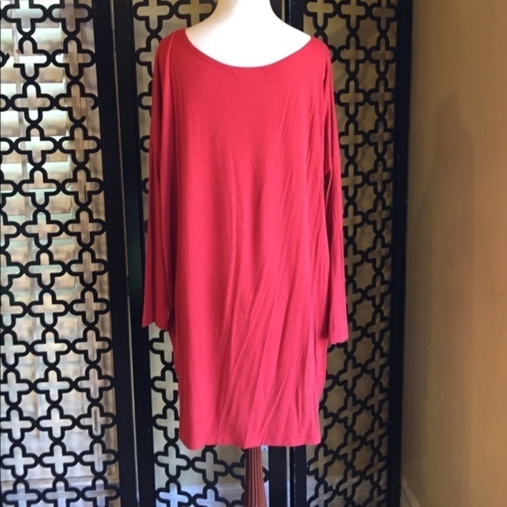 CHERISH LONG SLEEVE‎ TSHIRT  DRESS CORAL Size Small